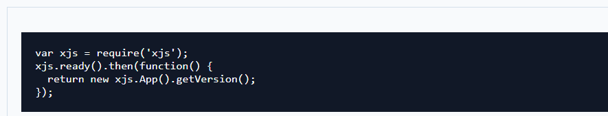 Code sample rendered example