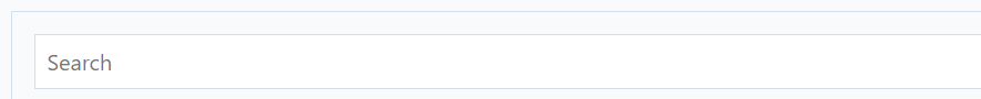 Search input rendered example